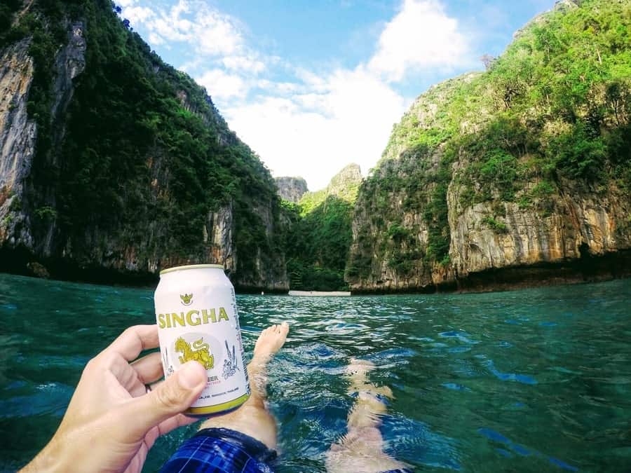 Booze-Cruise-Koh-Phi-Phi-Thailand-beer