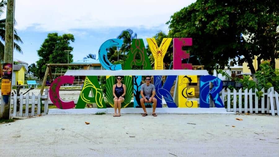 caye caulker sign belize