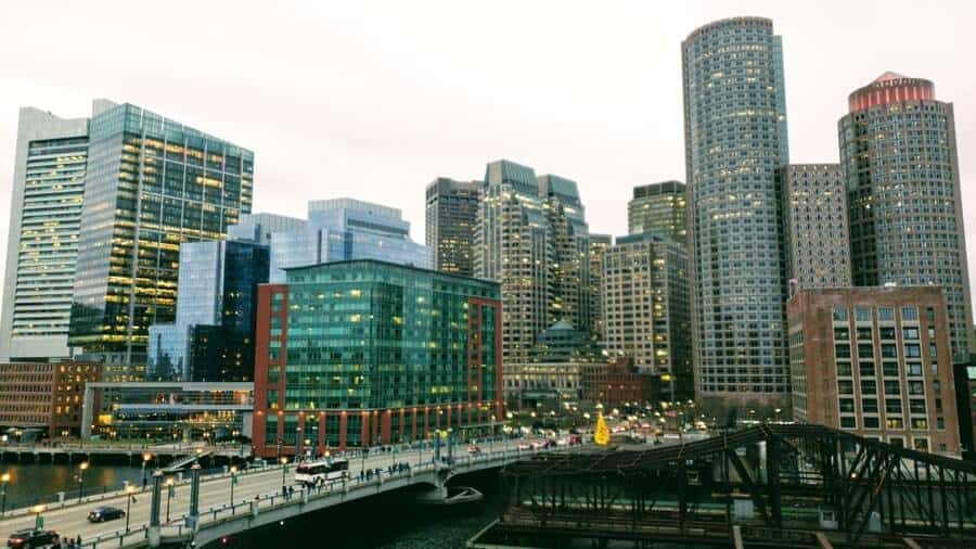 Rooftop view of boston