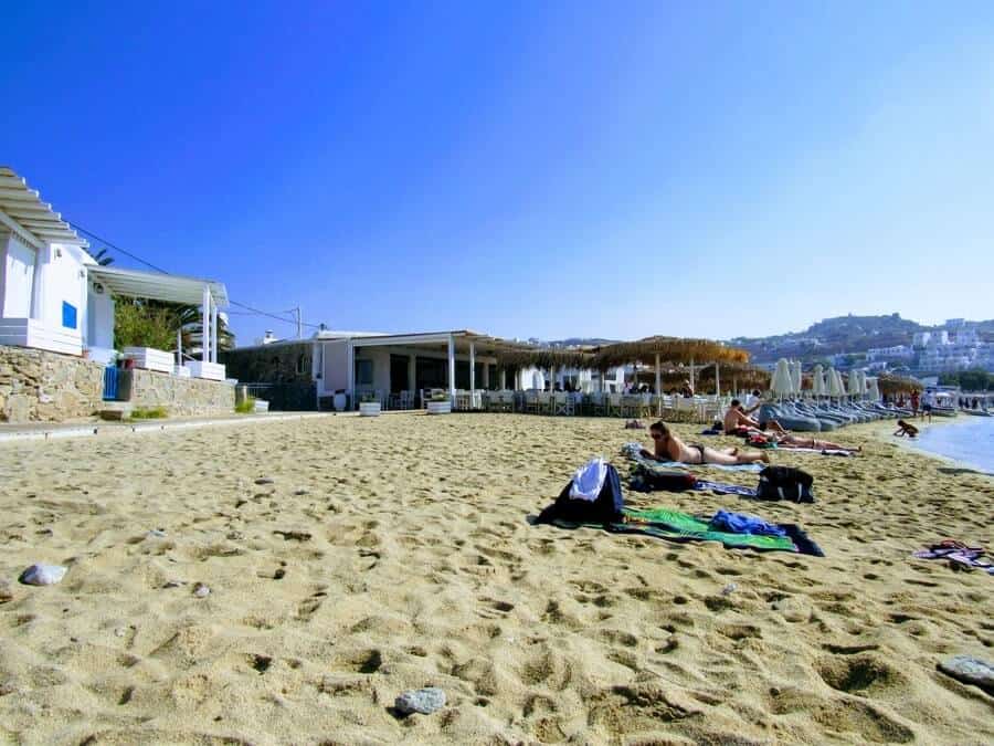 ornos beach mykonos greece