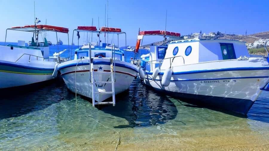 taxi boat mykonos greece