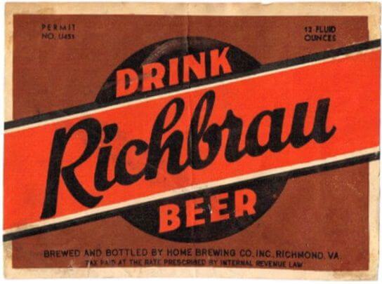Old Richbrau Label via richmond.com