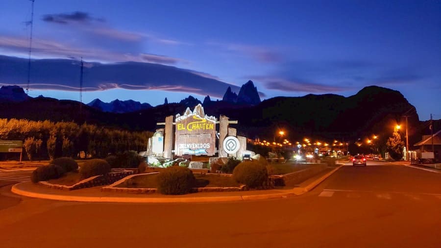 El Chalten Welcome sign argentina