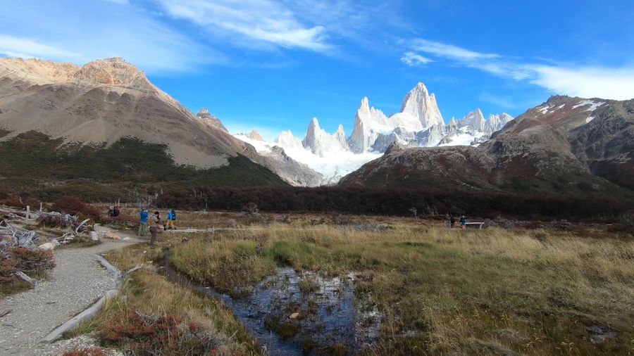 el chalten argentina fitz roy km7 flat with people