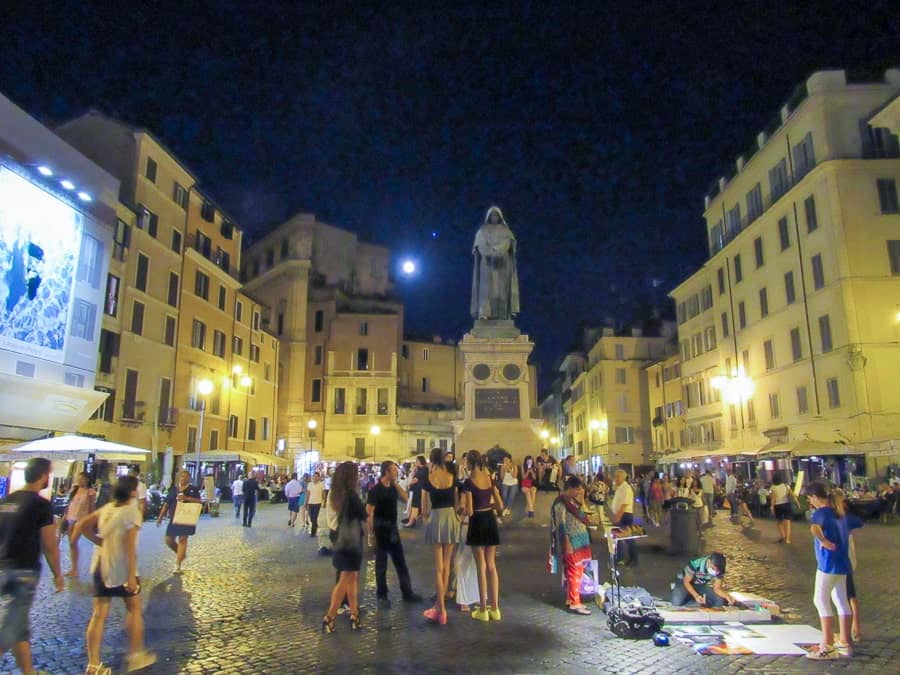 Piazza Navona Rome at night
