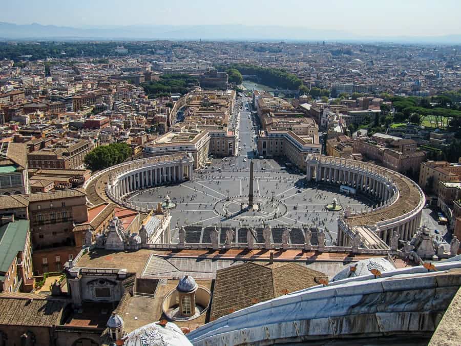 view of rome from dome italy