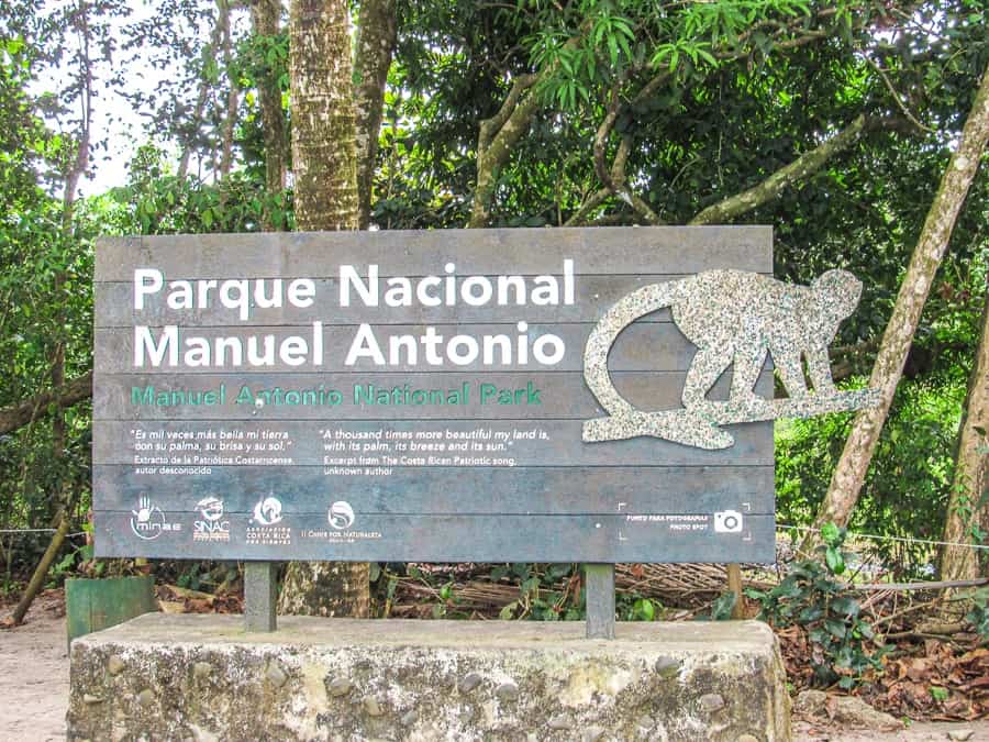 Manuel Antonio costa rica sign