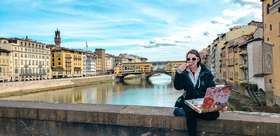 Florence Italy pizza ponte vecchio