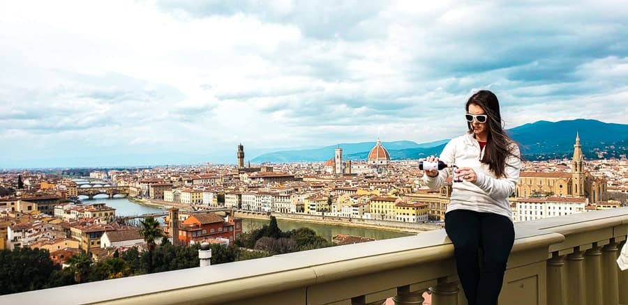 Florence, Italy. January 2022. the view of the windows of the