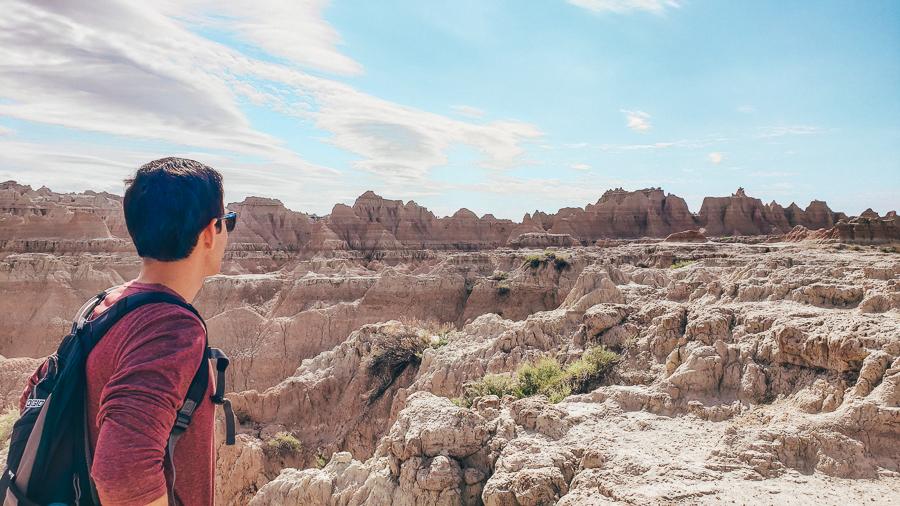 hiking in the badlands national park south dakota