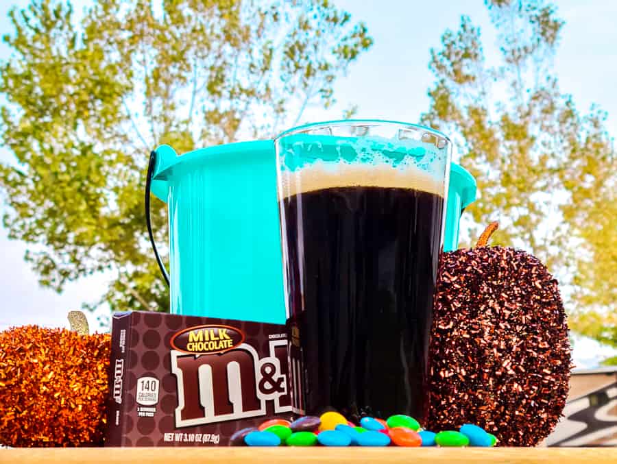 porter beer and M and M candy