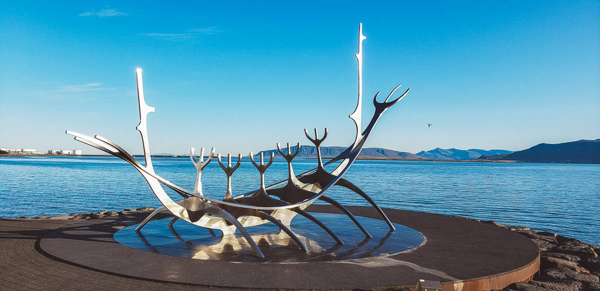 Icelandic boat sculpture