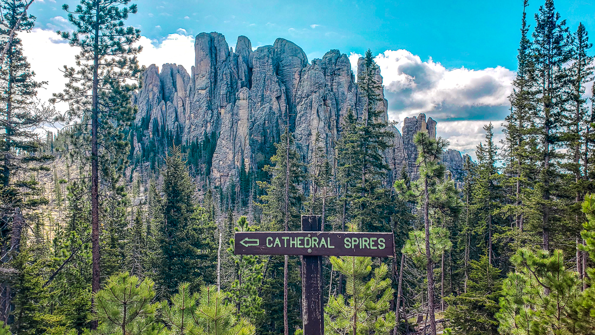 Cathedral Spires hiking in custer sd