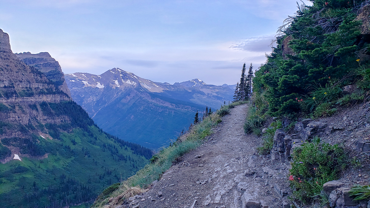 glacier national park hikes - highline