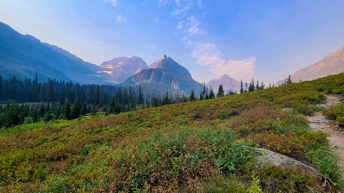 upper two medicine lake - glacier national park hikes