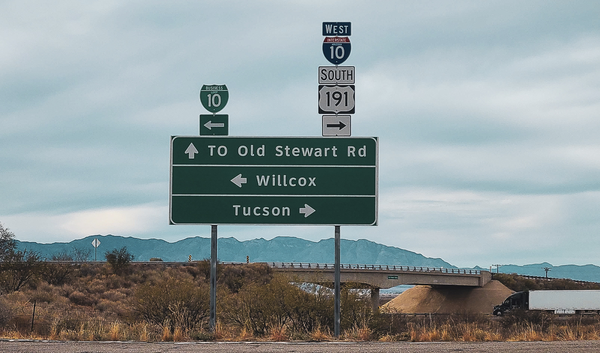 Willcox arizona street sign