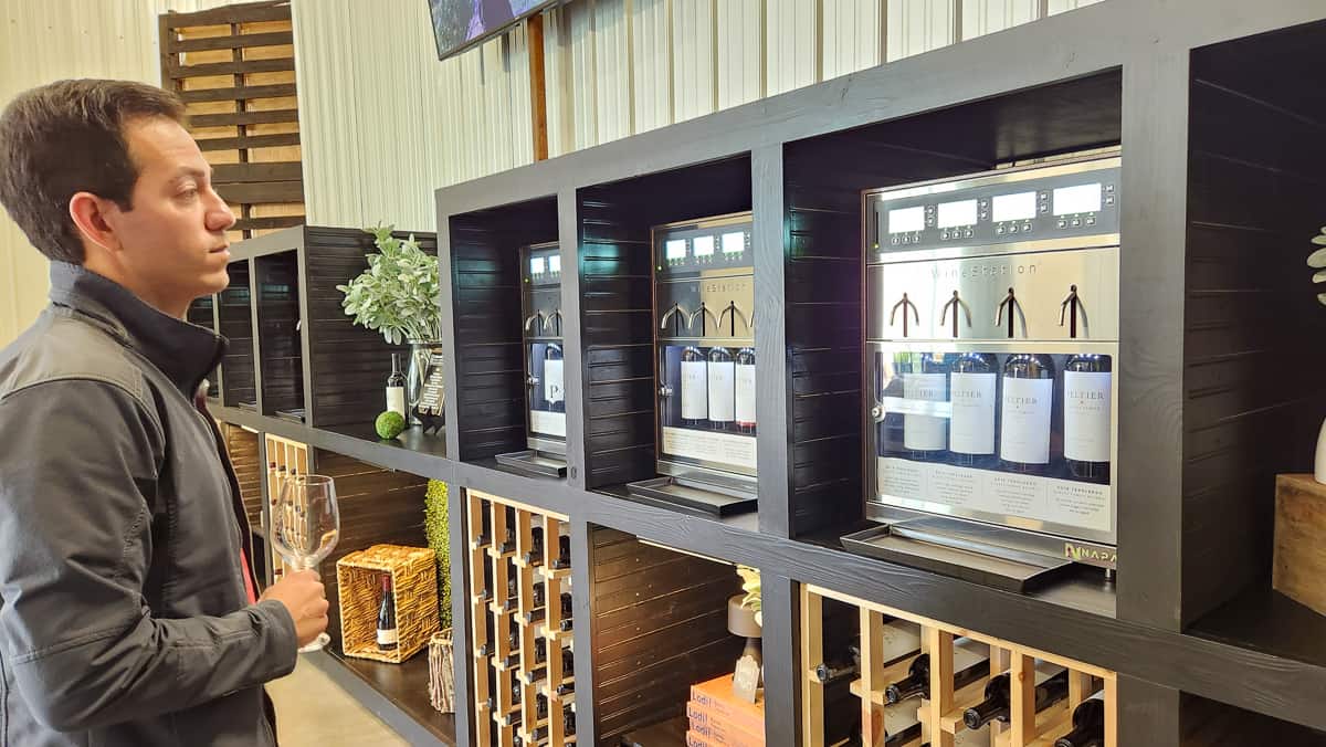 Self-service wine station - Peltier Winery 