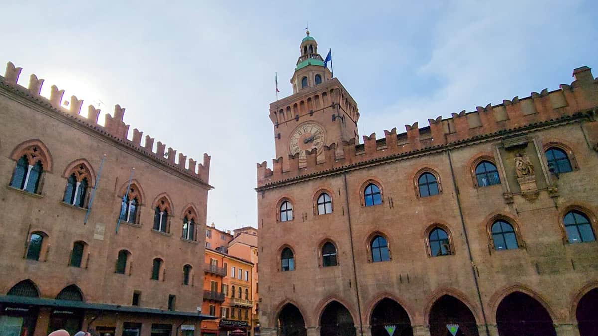 clock tower in bologna