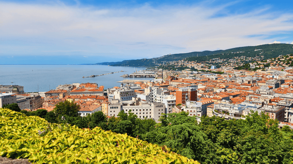 views from castle di san guisto in trieste