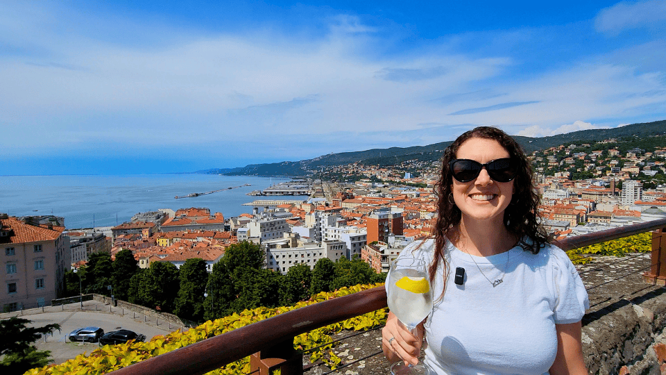 sam with Trieste in the background