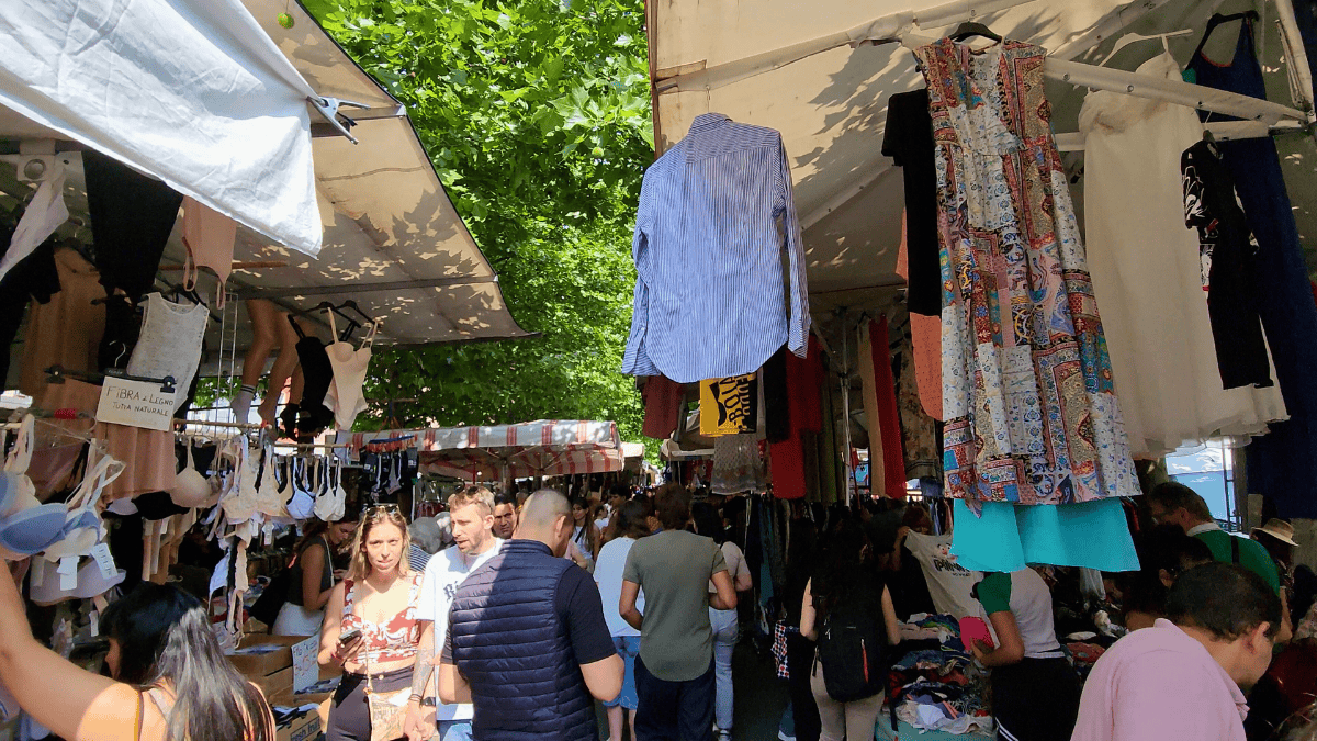 Market on Viale Papiniano in Milan - 2 days in Milan, Italy