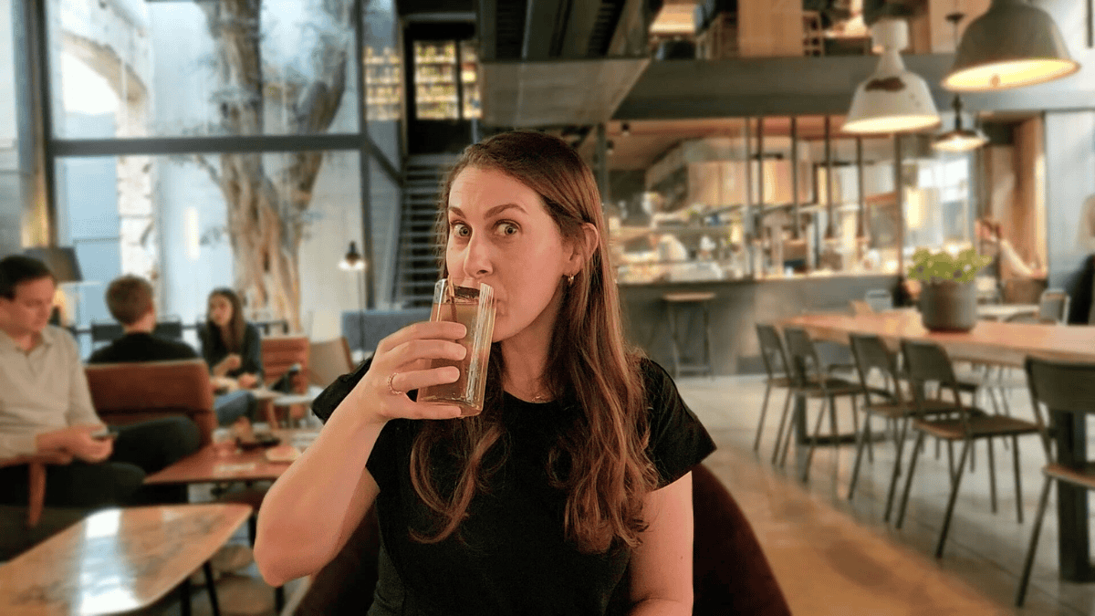 Moebius in Milan, Italy - Sam with cocktail