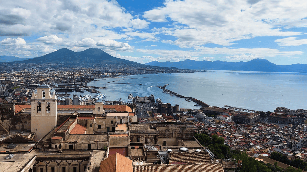 Naples, Italy aerial view