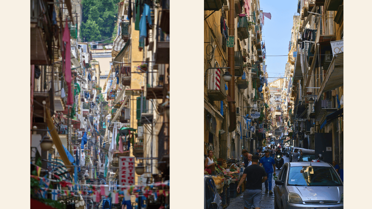 Naples, Italy downtown area