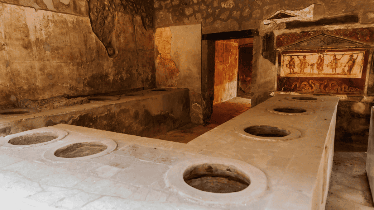 Pompeii, Naples, Italy, fast food stalls