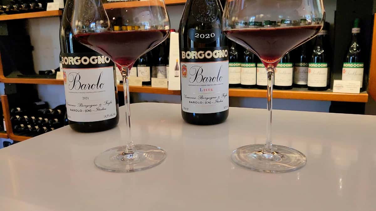 Borgogno barolo glasses