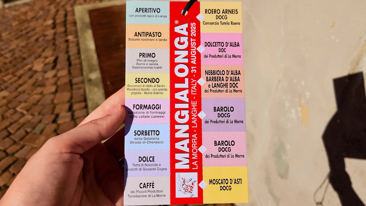 mangialonga menu