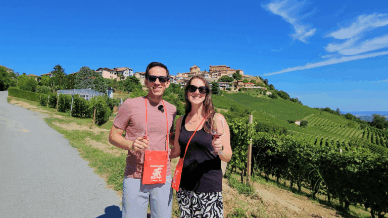 sam and Chris, mangialonga in la morra italy