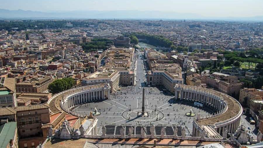 view of rome from dome italy