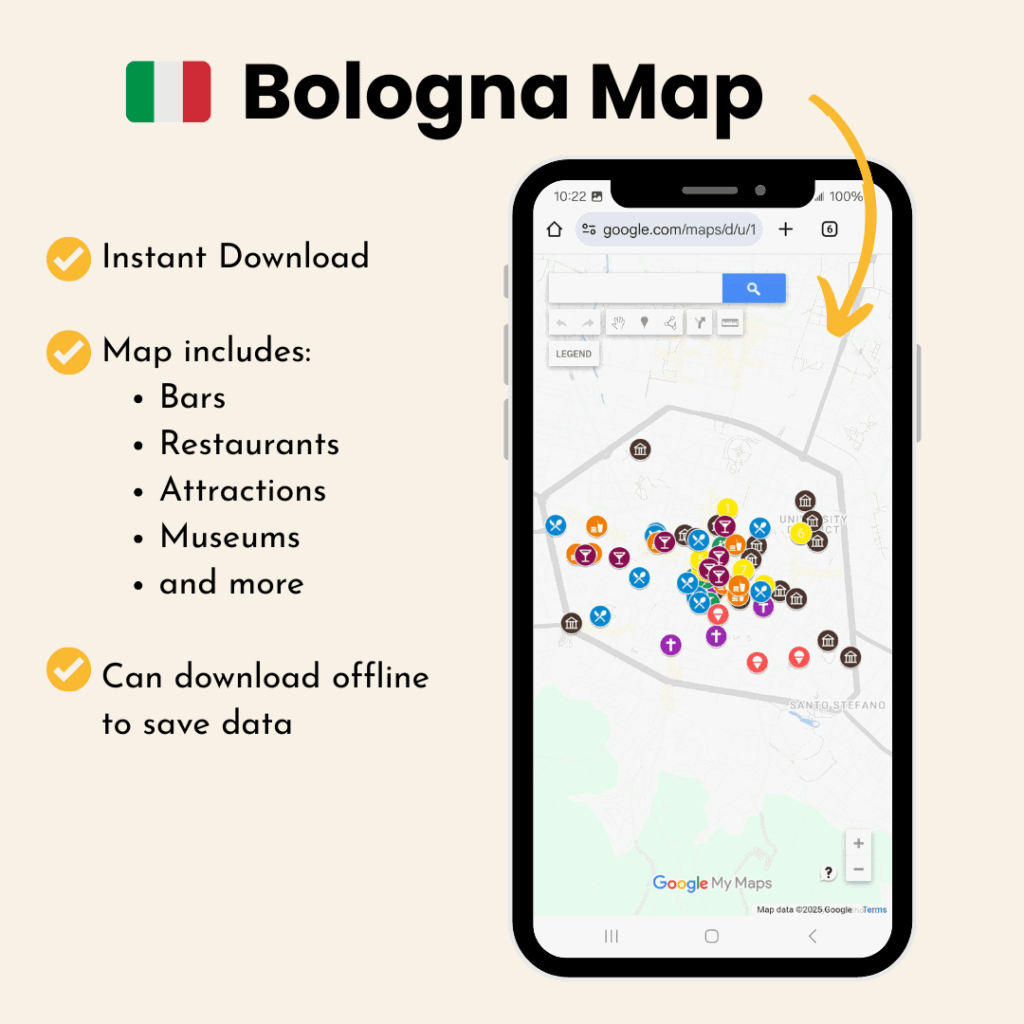 Bologna Map by Boozingabroad
