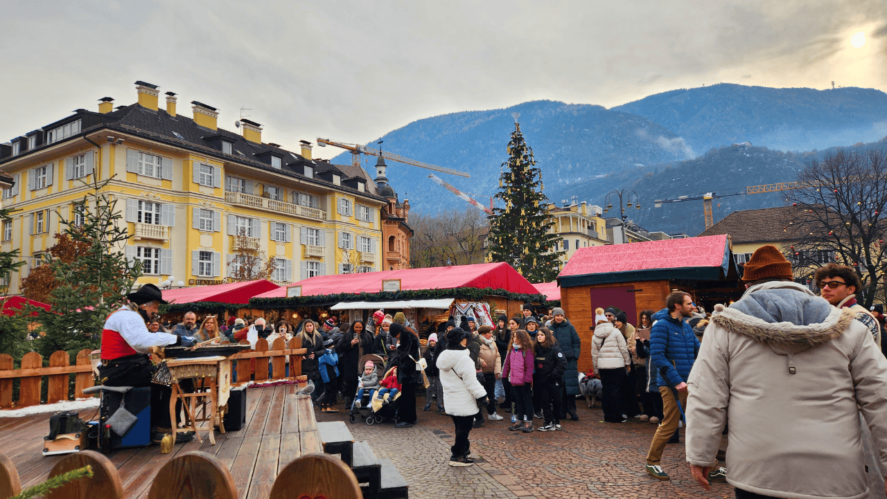 Bolzano main square xmas market