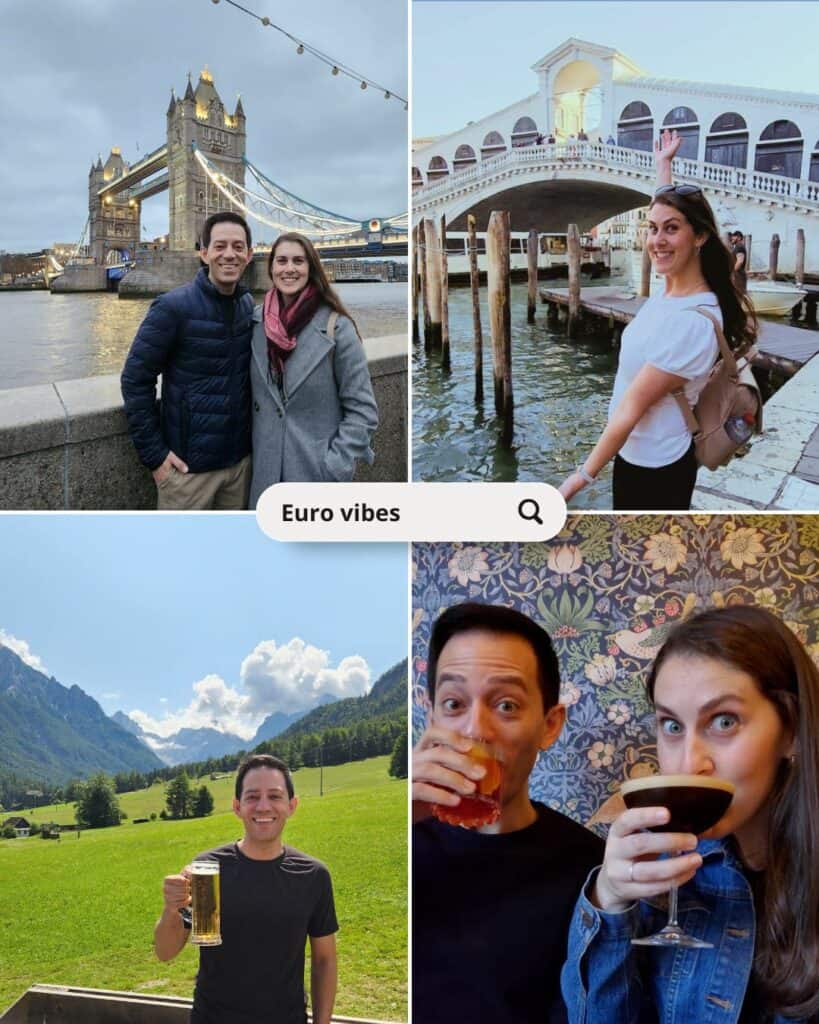 Home page collage europe sam and chris