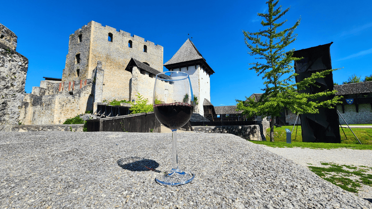 wine at Celje castle, Slovenia